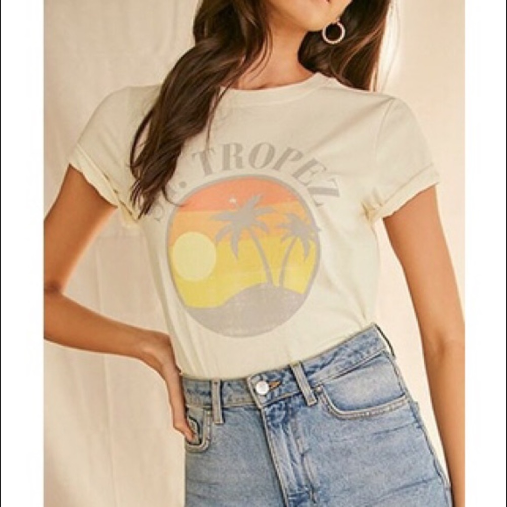 Forever 21 St Tropez graphic Tee NWOT